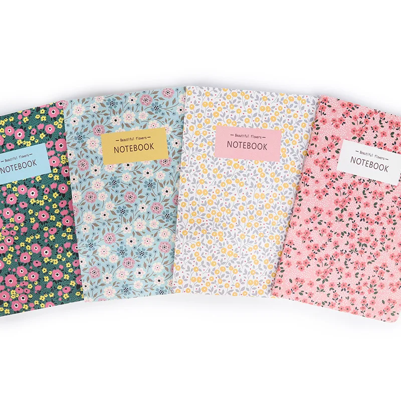 Милый цветочный дизайн, красочные японские канцелярские принадлежности А5, блокнот, 32 листа, мягкий блокнот, записная книжка, дневник, школьные принадлежности