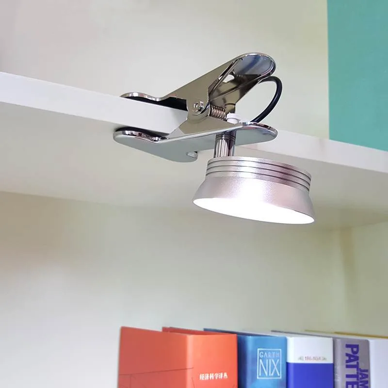 USB rechargeable bedside sensor light with clips dimmable Reading lamp