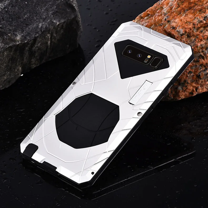 iMatch Water Resistant Shockproof Dust/Dirt/Snow-Proof Aluminum Metal Military Heavy Duty Armor Protection Case Cover for Samsung Galaxy Note 8