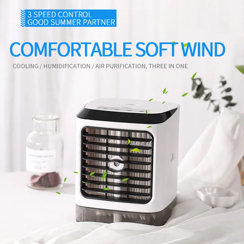 

Arctic Air Conditioner Cooler Desk Home Spray Humidification Strong Motor 7 Color LED Atmosphere Lights Humidifier