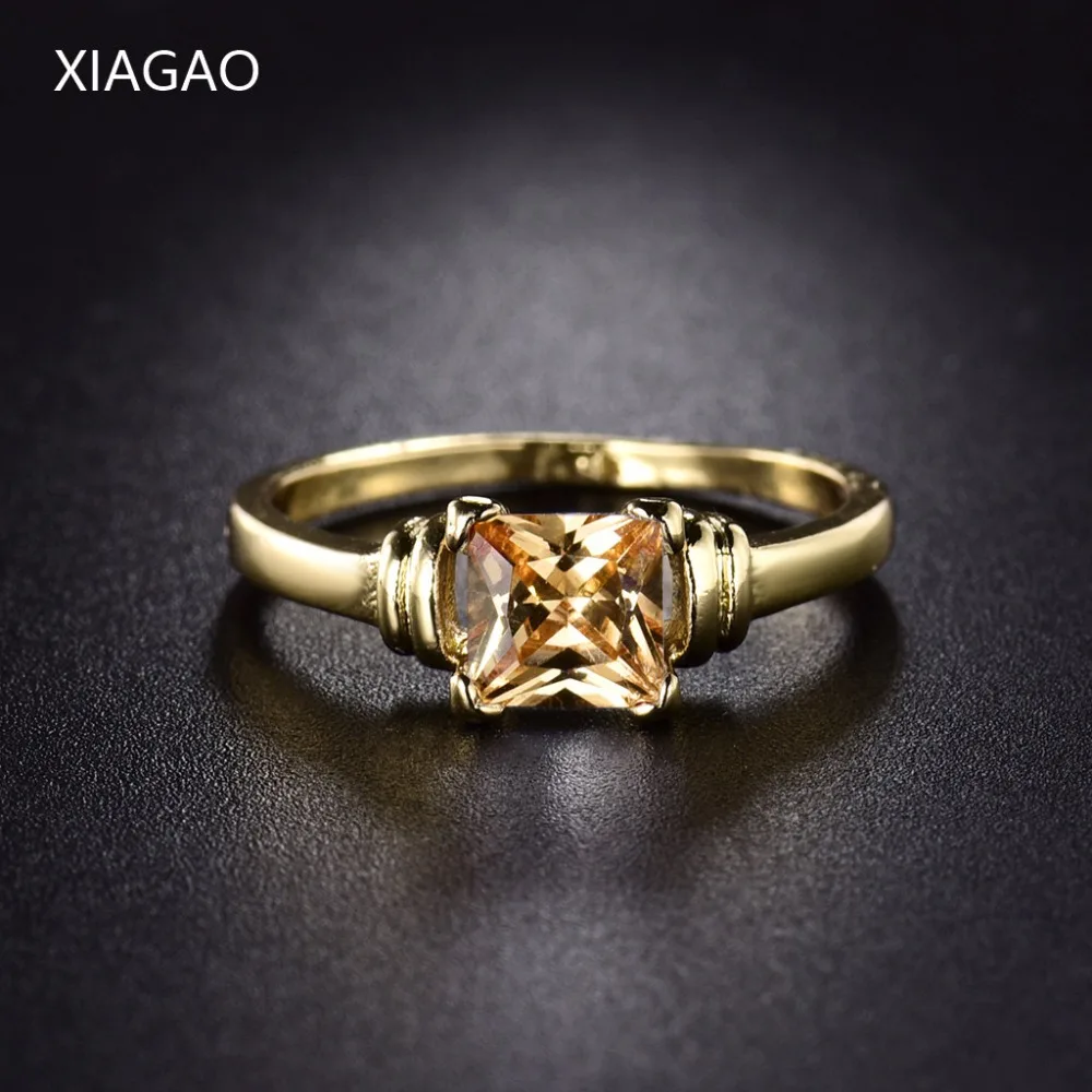 XIAGAO милый подарок принцесса модный браслет женское кольцо желтое золото желтый