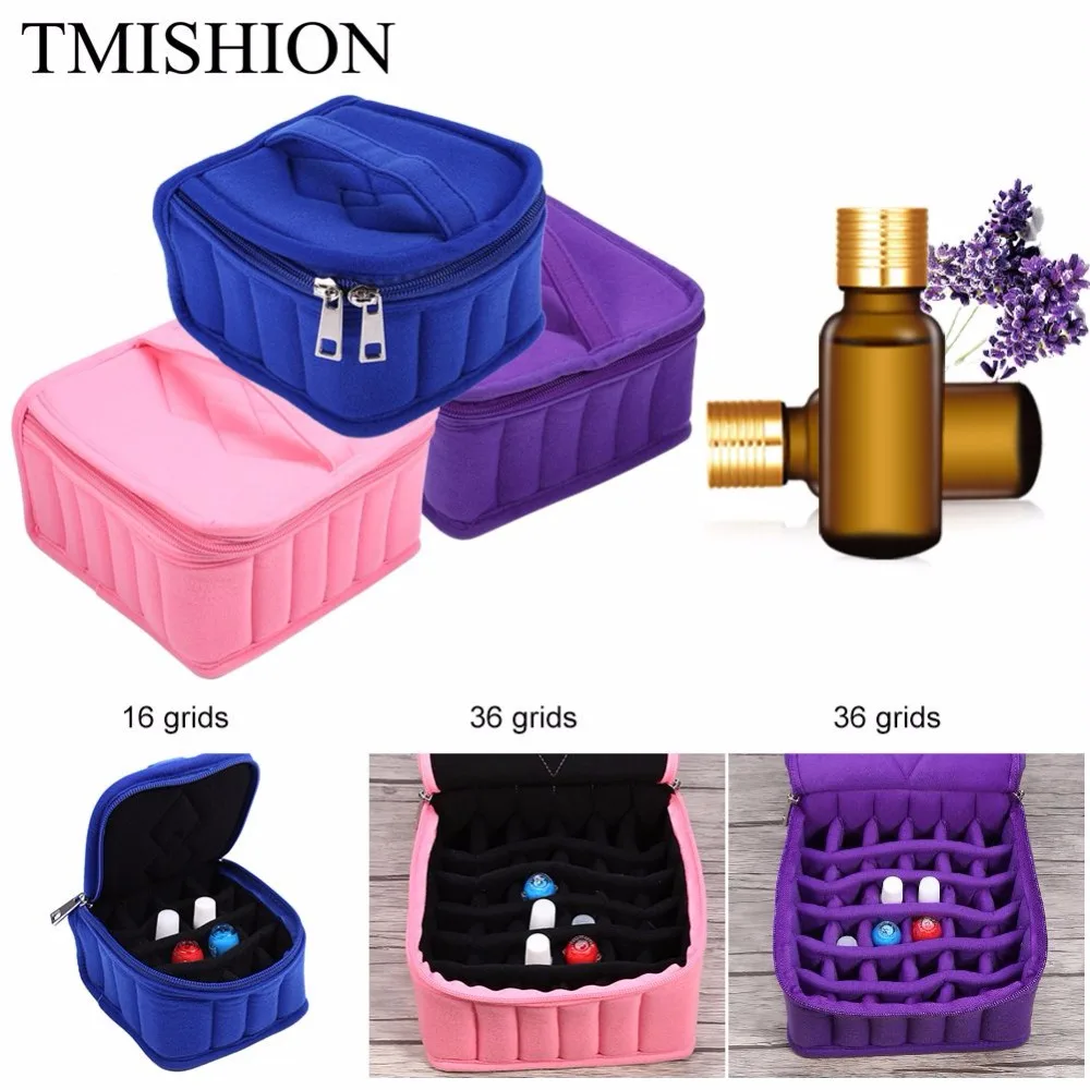 16/36 Grids Portable Essential Oil Case Carrying Holder Spray Oil Bag
