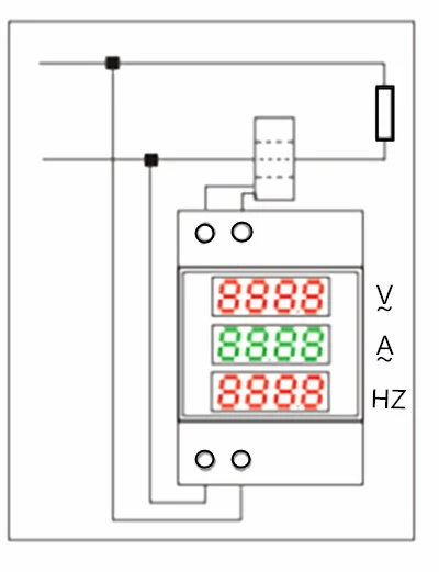 3 в 1 din-рейка светодиодный дисплей Напряжение тока частотомер 80-300 в 200-450 в 0-100А Вольтметр Амперметр три в одном с дополнительной CT