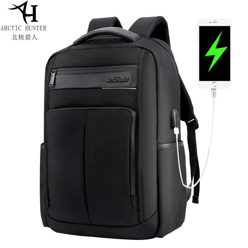 ARCTIC HUNTER, 15,6 дюймов, профессиональный водонепроницаемый мужской рюкзак для ноутбука, USB рюкзак, Спортивная повседневная сумка для ноутбука, дорожная сумка для мужчин