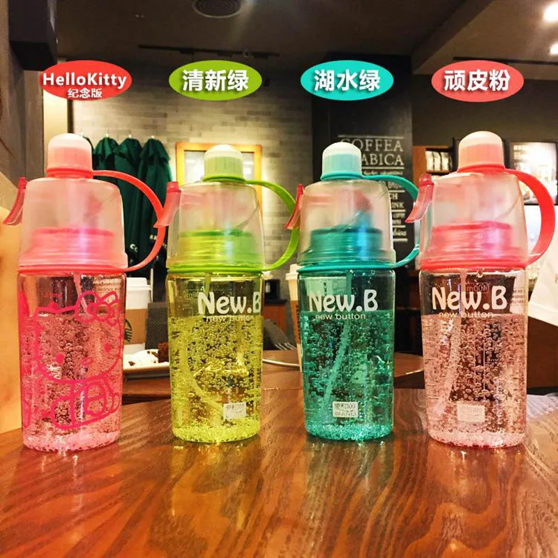 New Arrival Sports Spray Water Bottle Dual use Bpa Free Bottle For Water Fashion Plastic Cups