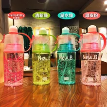 Neue Ankunft Sport Spray Flasche Wasser Dual-nutzung Bpa Freie Flasche Für Wasser Mode Plastikbecher 0.6L/0.4L