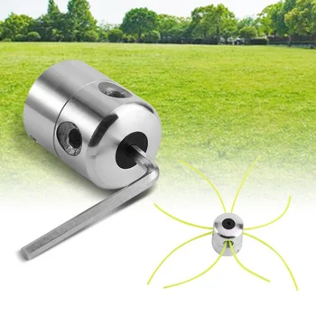 

Aluminum Alloy Trimmer Head Lawn Mower Hay Mower Head with Mower Rope Mounting Washer and Wrench