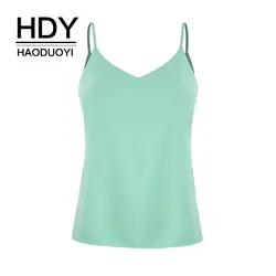 HDY Haoduoyi 2019 новая одежда для отдыха облегающая шифоновая жилетка на бретельках Нижняя короткая верхняя одежда внутри маленький топ на