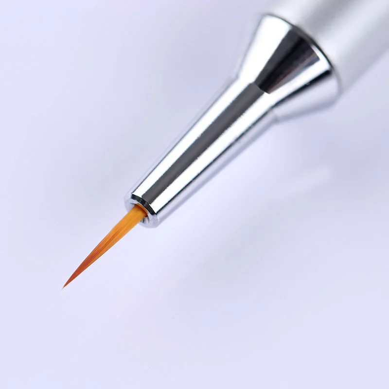 7 мм карандаш для ногтей, кисть для рисования, ручка для рисования, наконечники, сделай сам, акриловая УФ-Гелевая Кисть, Серебряная ручка, инструмент для маникюра, дизайна ногтей