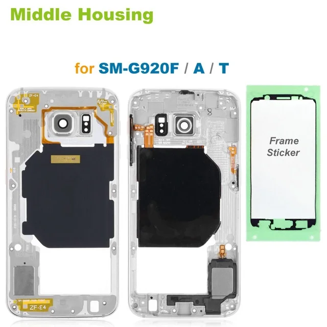 

Replacement Middle Frame Housing for Samsung Galaxy S6 G920F G920A with Adhesive tape