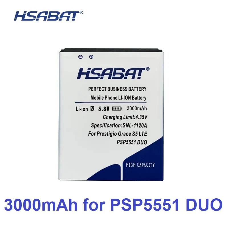 

HSABAT Top Brand 100% New 3000mAh Battery for Prestigio Grace S5 LTE PSP5551DUO PSP5551 PSP 5551 DUO within tracking number