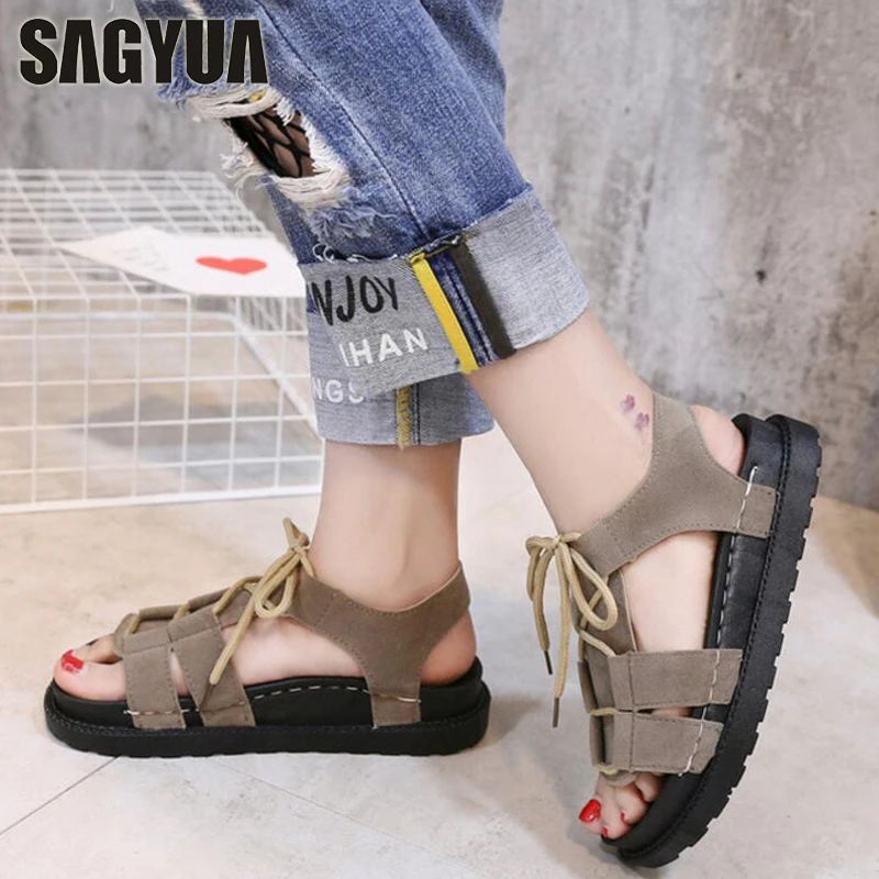 girlish flat sandals