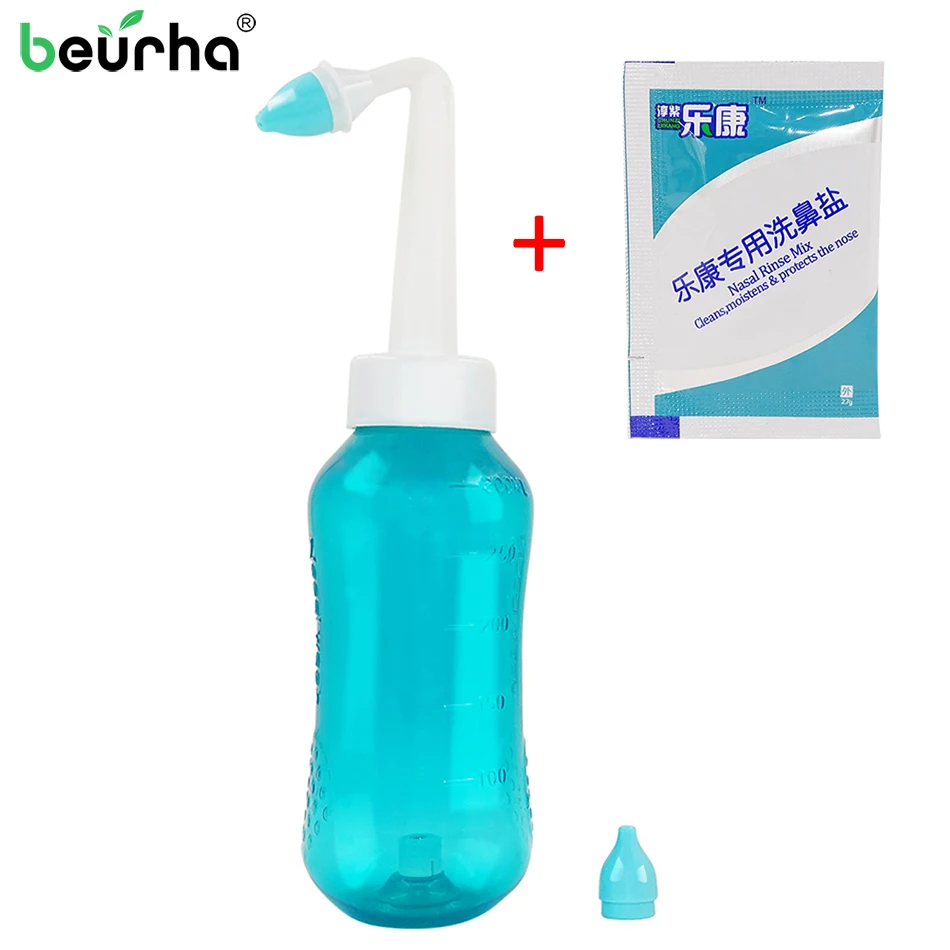 

300ML Bottle Nose Cleaner Adult Children Nose Wash System Sinus & Allergies Relief Nasal Pressure Rinse Neti Pot Nose Trimmer
