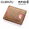 New Arrival RFID Blocking Mini Genuine Leather Men Wallet Slim Man Purse With Metal Clamp Small Money Clip Cash Holder For Male 1