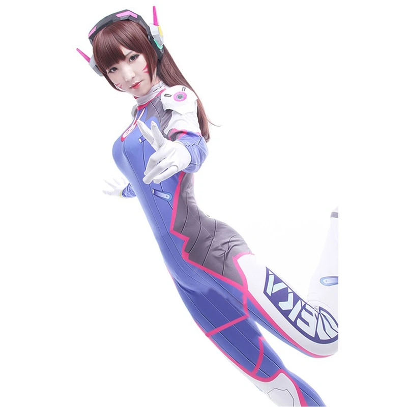 

Game OW D.VA Dva Cosplay Costume Hana Song Sexy 3D Printing Bodysuit Adults Kids Lycra Spandex Costume