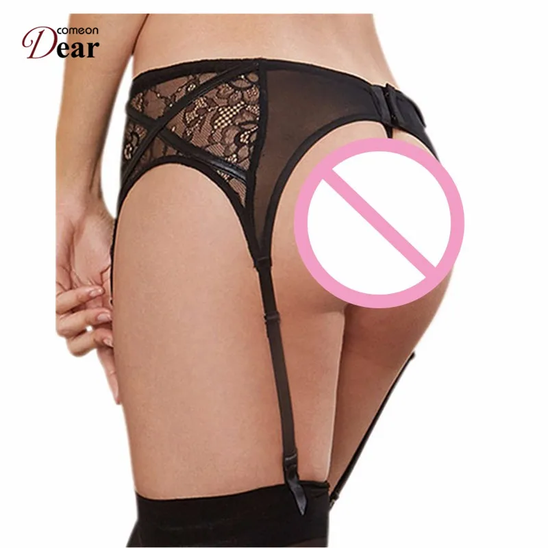 Comeondear Reggicalze Donna Sexy Faux Leather Garter Belt Plus Size Porte Jarretelle Sexy Garter Suspenders For Stockings PP5118