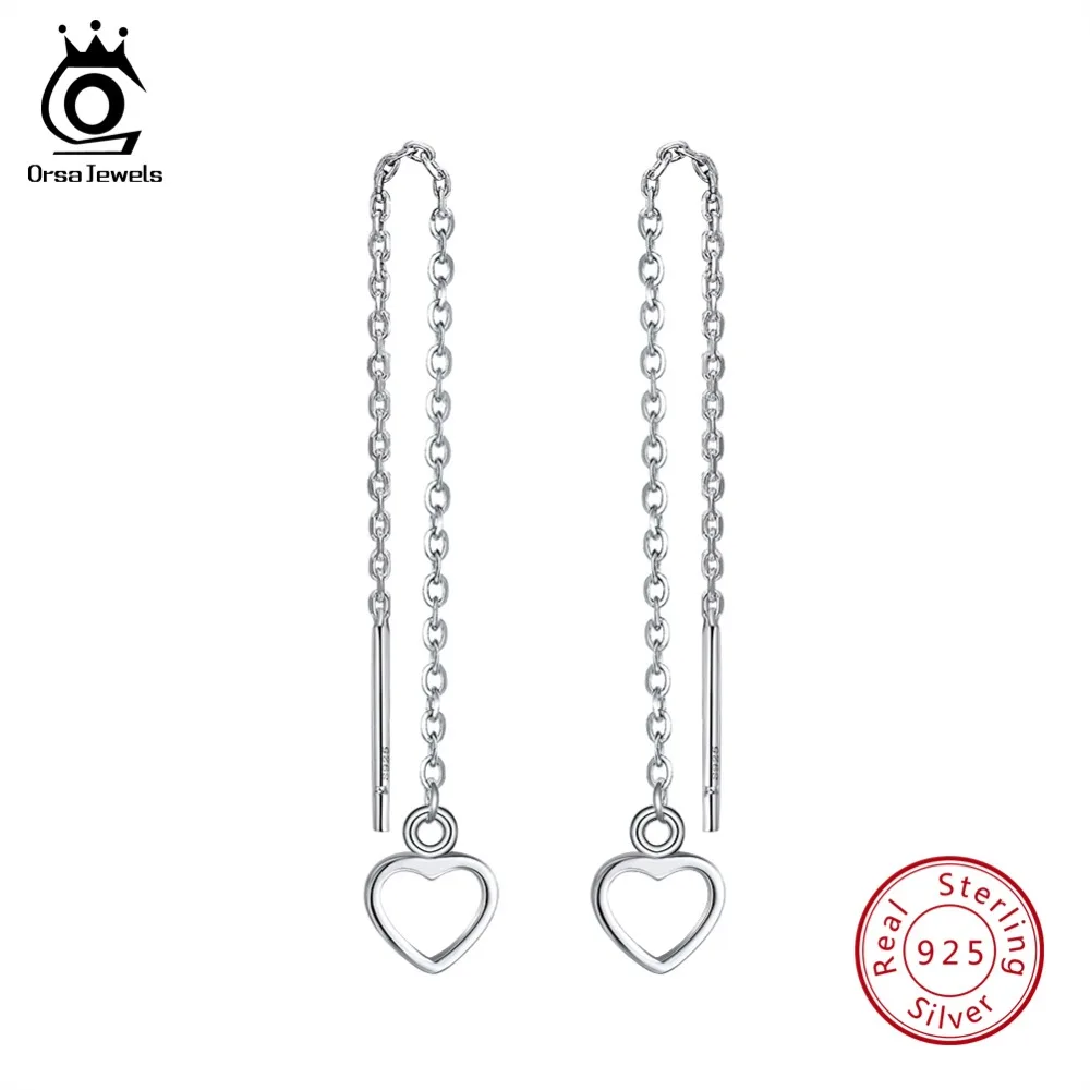 Женские серьги в форме сердца ORSA JEWELS Real 925|Серьги-подвески| |