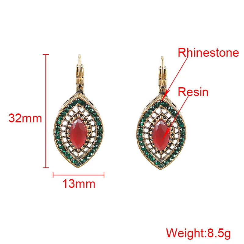 Fashion  Crystal Turkish Evil Eye Stainless steel Stud Earrings
