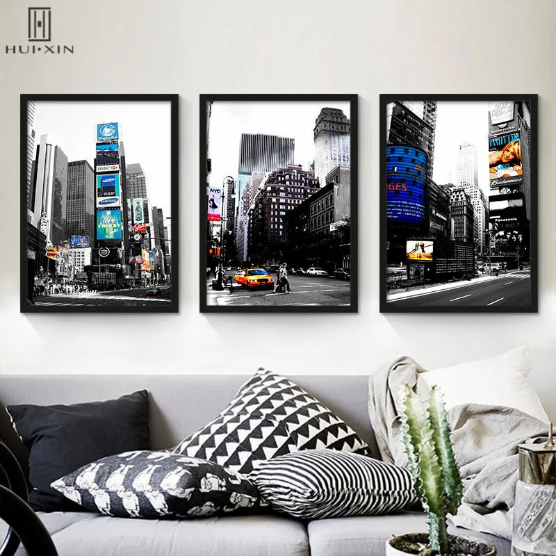 

Mordern Metropolis Landscape Billboard Cabs Pickps Of Canvas Paintings Pictures Wall Art Decorative Paintings For Home Decor