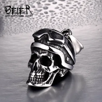 

BEIER Rock Punk Style new arrival cool punk skull pendant necklace man personality exquisite jewelry Dropshipping BP8-389
