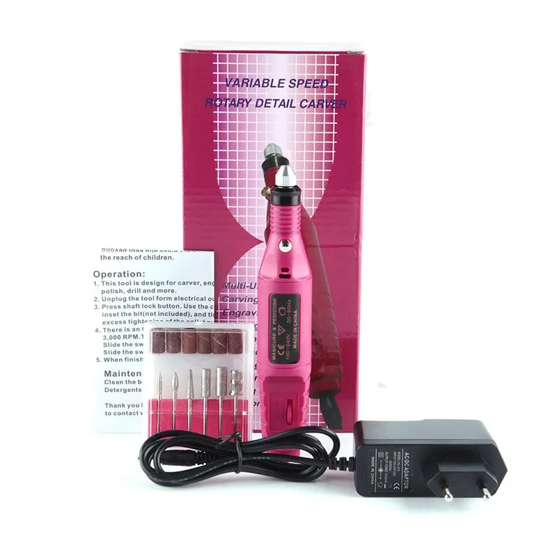 

Professional 1set 6bits Power Drill Electric Manicure Machine Nail Drill Pen Pedicure File Polish Shape Tool Feet Care Product