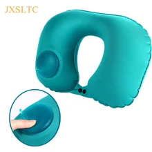 JXSLTC Automatic Inflatable Airplane Neck Pillow Travel Portable Neck Air Cushion Pillow Support break Flight Travel Accessory