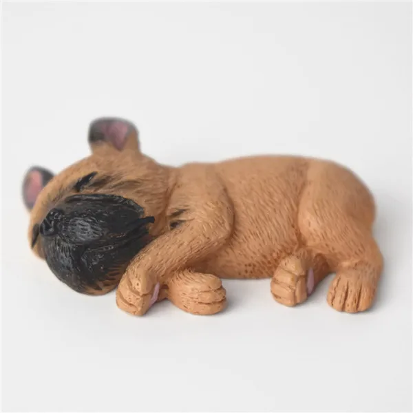 French Bull Dog Sleeping Lazy Pets Fridge Magnets PVC Figures Toys Car Home Office Decoration Gifts - S 12