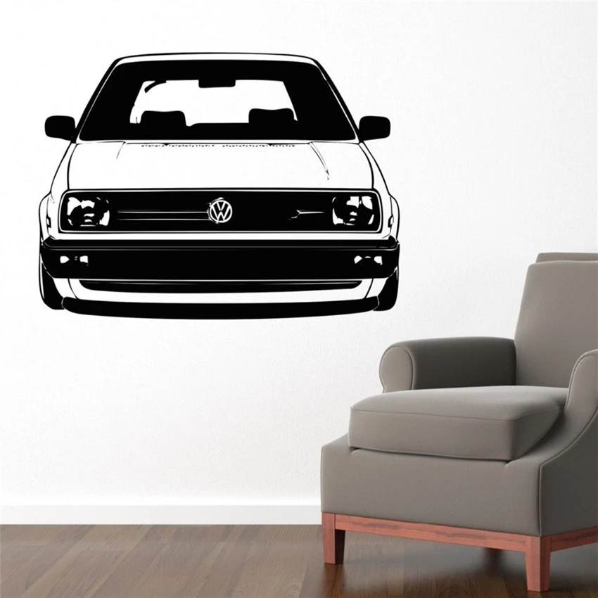 Volkswagen Golf автомобильные наклейки Спальня настенные художественные наклейки съемные Декорации для дома виниловые обои Гостиная росписи M343