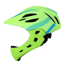Светодиодный шлем для горного велосипеда с полным лицом для детей, спортивные защитные шлемы для детей, полностью закрытые шлемы для горного скутера BMX 46-53 Chin pro