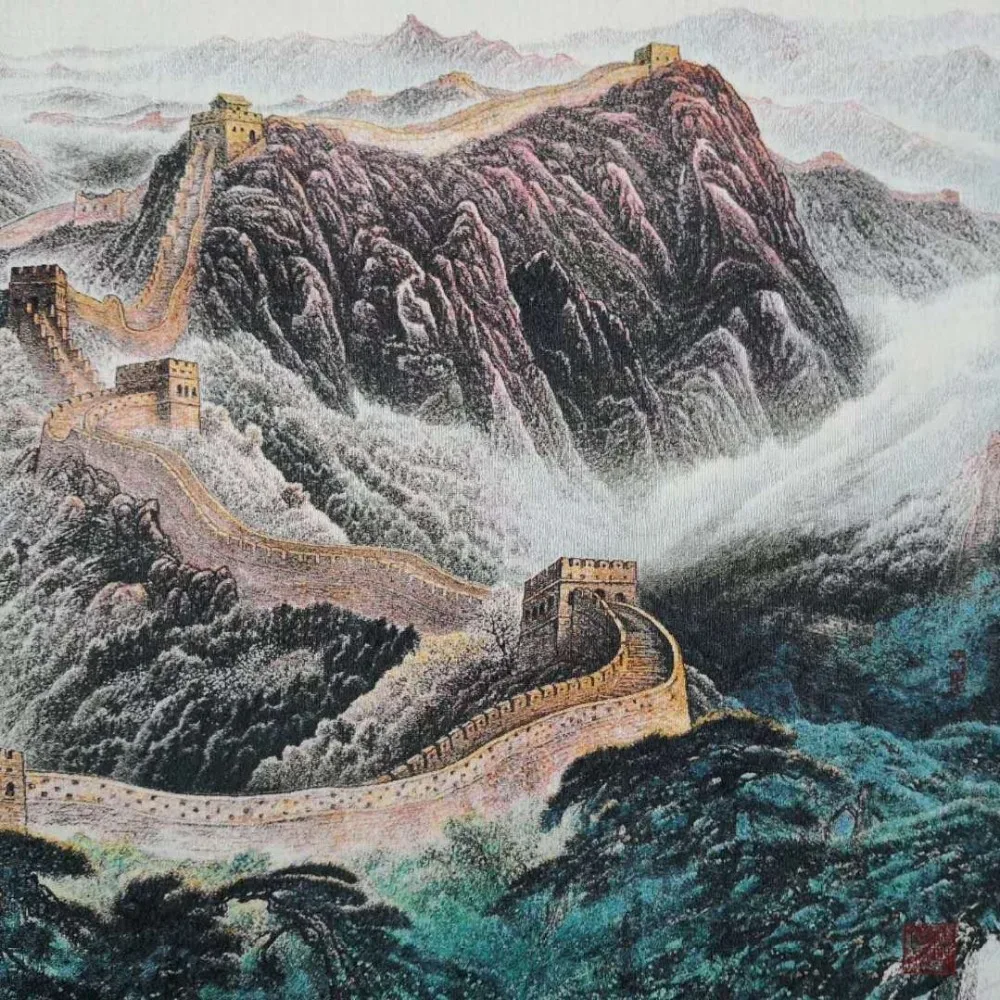 Китайская коллекция для бутика вышивка танка(Chang cheng) картина