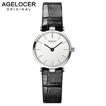Swiss Ultra Slim Quartz Watches font b Women b font font b Business b font AGELOCER