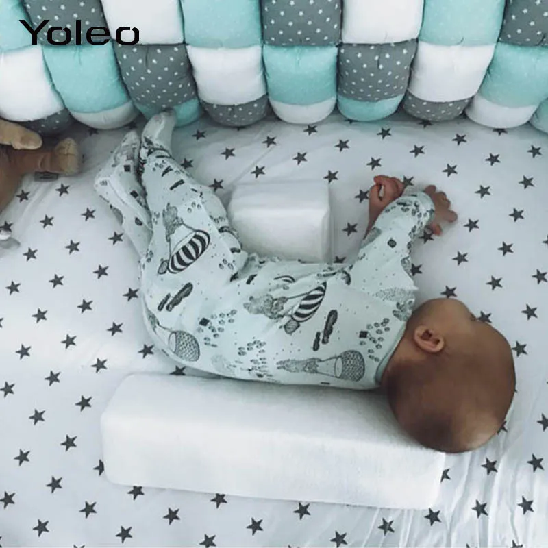 Подушка для новорожденного ребенка, антиопрокидывающая Подушка для сна, треугольная подушка для ребенка 0-6 месяцев