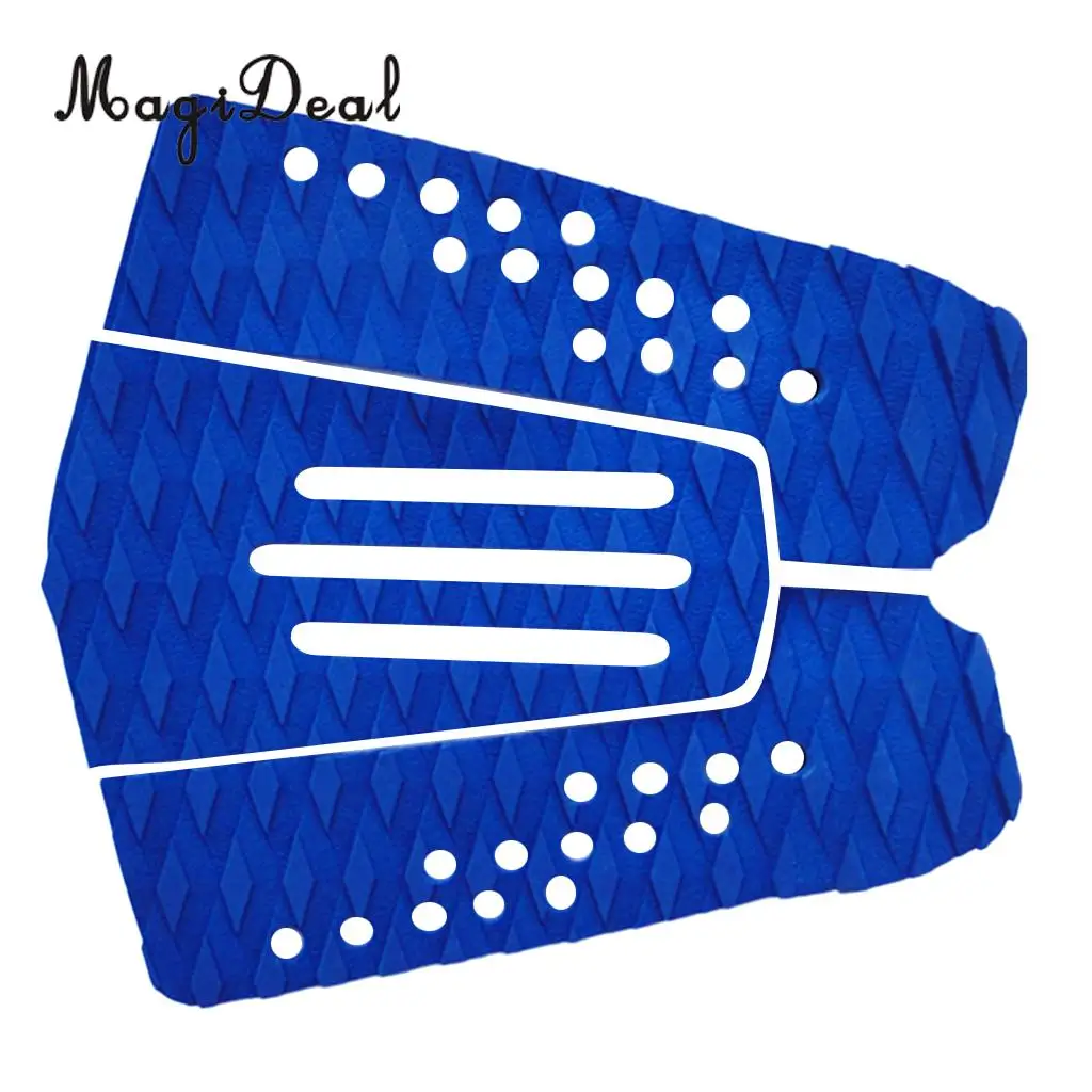 MagiDeal High Quality 3Pcs / Set Blue EVA Tail Pads Surfboard Deck Grips Traction Surfing Mat Boayboard LongBoard Surf Accessory
