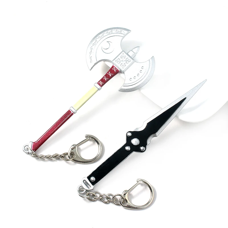 

RJ Persona 5 P5 Haru Okumura Axe Weapon Keychains Protagonist Phantom Symbol Avengers 4 Thanos Keyring For Women Men Gift