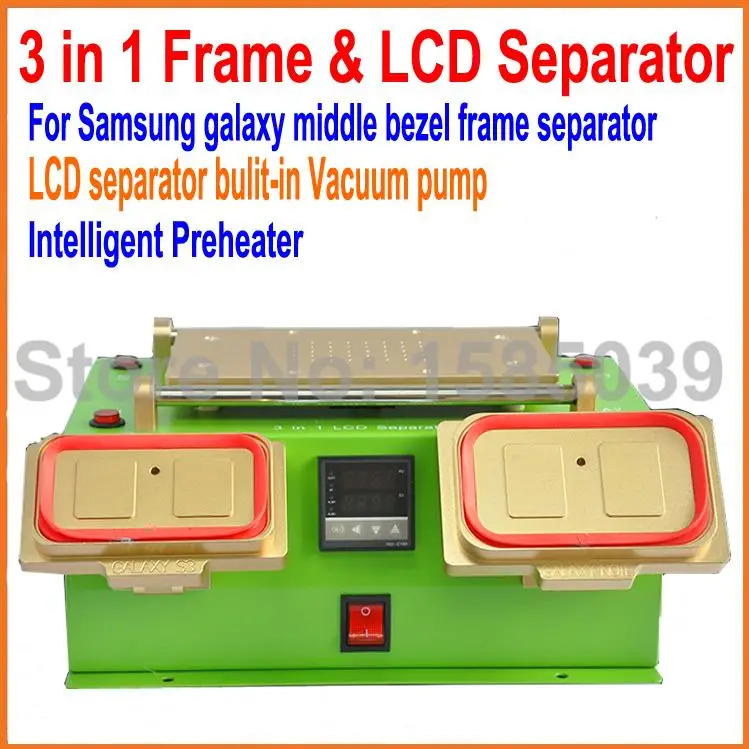 

New 3 In 1 Multifunction LCD Repair Machine Built-in Vacuum Pump Middle Frame Separator for Samsung / Touch Screen LCD refurbish