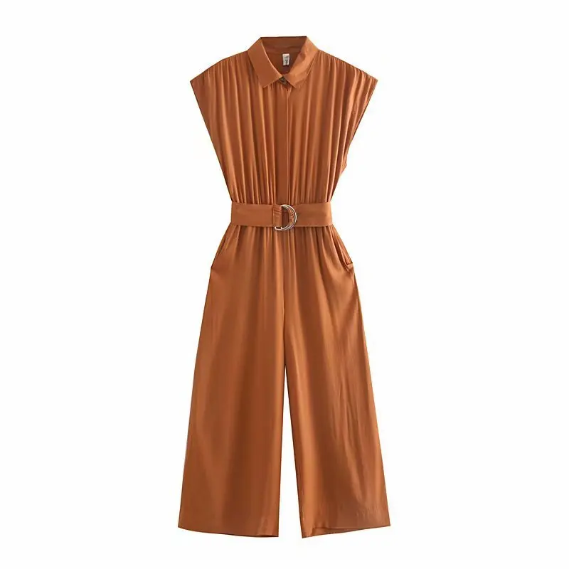 

European and American fashion SD58-9124 rayon tooling jumpsuits