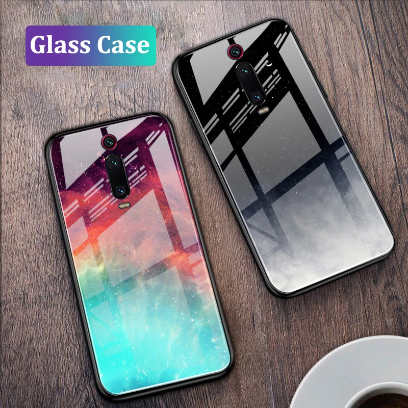 

GFAITH For Xiaomi Mi 9T Case Tempered Glass Starry Sky Design Full Funda For Mi9T Pro 9SE Mi 8 Mi 8 Pro Coque Redmi Note 7 Cover