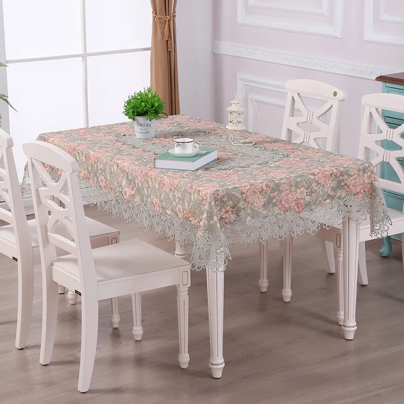 

European-style Embroidered Floral Tablecloth Wholesale Coffee Tea Table Cloth Table Cover Towel For Home Wedding Decoration