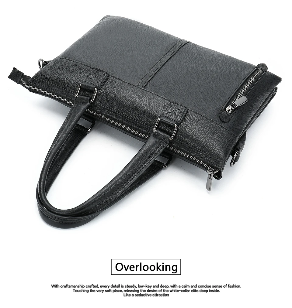 Западная натуральная кожа мужской портфель сумка 14 дюймов кожаный ноутбук Офисные Сумки для мужчин портфель сумка Мужская натуральная
