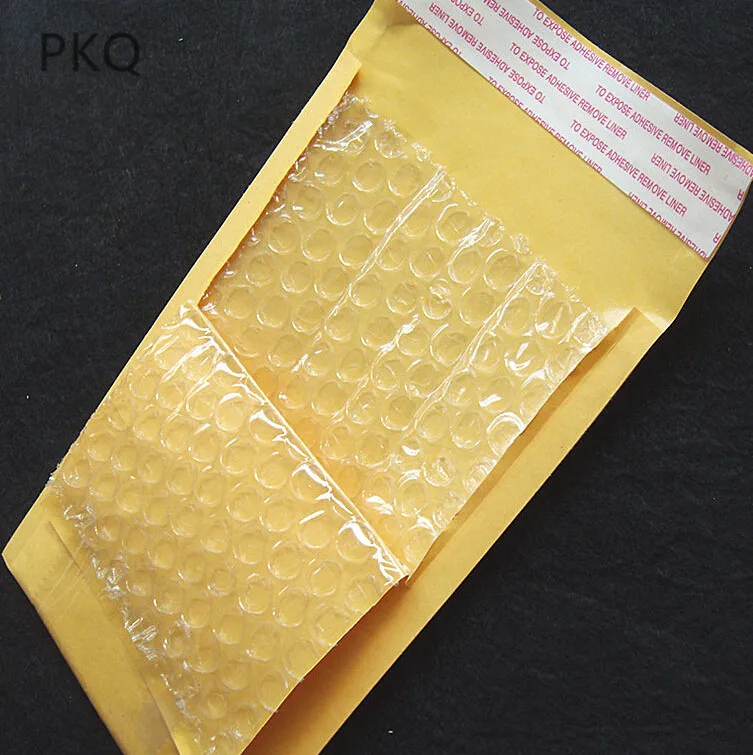 50 шт./партия Высокое качество желтый крафтовый конверт с упаковочной пленкой внутри объемные Конверты сумка самозапечатывающийся бизнес школьные офисные принадлежности