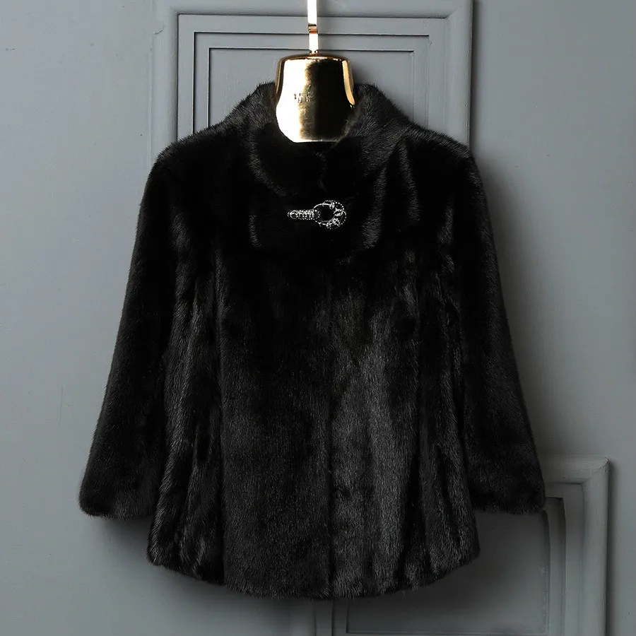 YOLANFAIRY реального норки пальто Для женщин Природные Double Faced шуба Толстая теплая верхняя одежда плюс Размеры chaqueta invierno mujer MF340