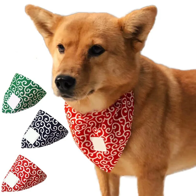 Треугольный бандаж для собак, бандана с рисунком травы, хлопковый шарф, аксессуары для собак, Шиба-ину, чихуахуа, большой