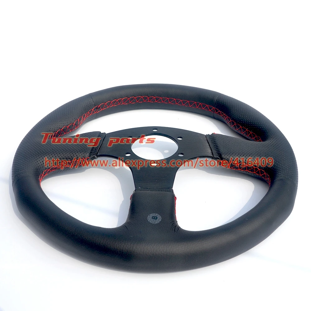 330mm leather steering wheel flat (1)
