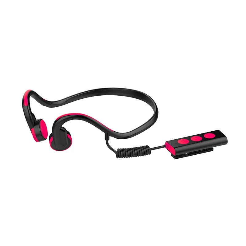 

Bluetooth Collar Clip Ear Bone Conduction Stereo Headphone with Mic for Phone JLRJ88