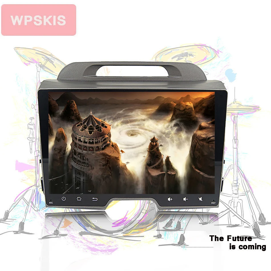 Top 9inch Android 9.0 car auto radio music pc headunit for KIA sportage r 2015 gps nav 4g wifi carplay swc dab usb dvr stereo media 2