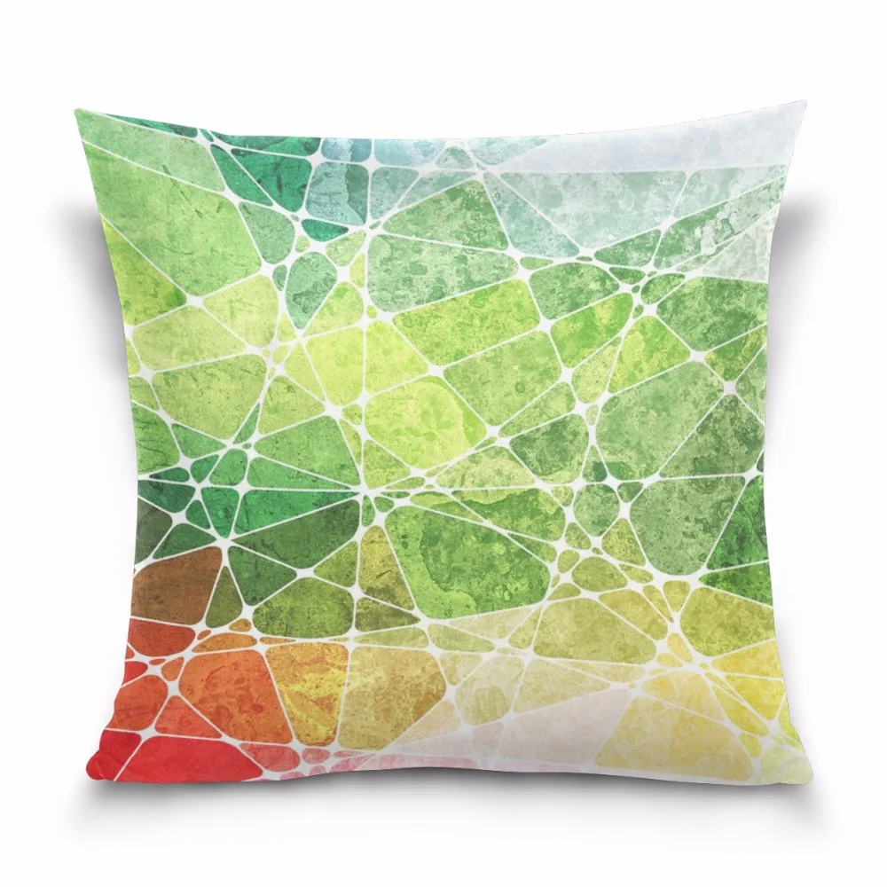 

Decorative Square Pillowcase Covers 40/45/50cm Protect With Hidden Zipper Cotton Velvet Throw Pillow Case Colorful Geometric