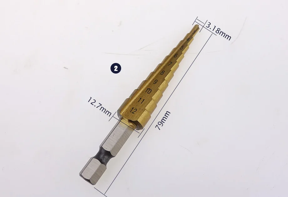Набор ступенчатых сверл, пластина, сверло, шаги, Высокоскоростная сталь, HSS, титановая дырокол, электроинструменты, 4-32 мм
