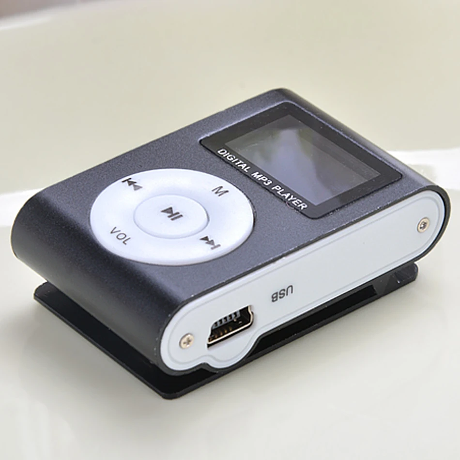 2016 Mini Clip Design Digital LED Light Flash MP3 Music Player With TF