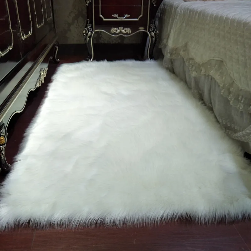 KELOSICI длинный плюшевый ковер из искусственной шерсти, кровать, спальня, домашний современный диван, мягкий коврик, гостиная, окна, меховой ковер, по индивидуальному заказу