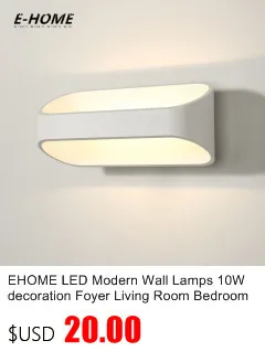 EHOME Outdoor indoor Wall light Waterproof 6W 12W AC85-265V COB Led Sconces Modern Home Lighting white black Decoration